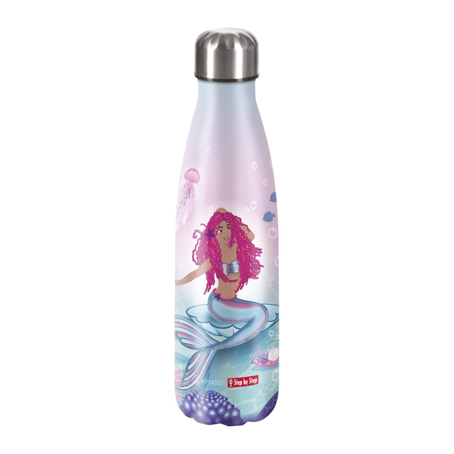 Step by Step Isolierte Edelstahl-Trinkflasche Mermaid Lola