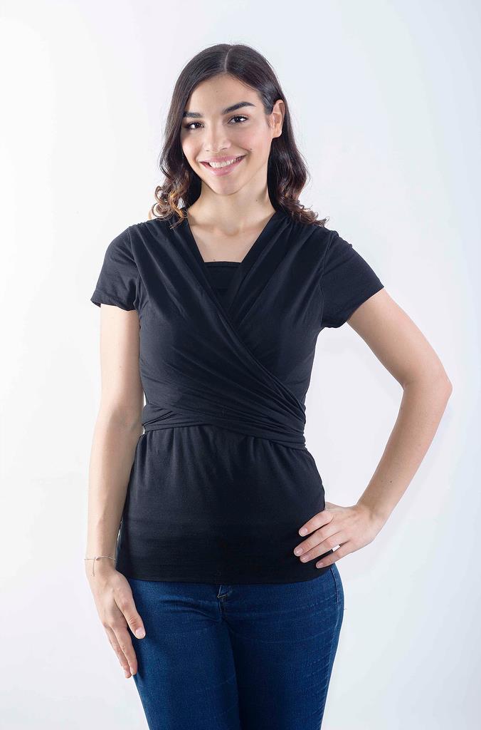 Quokkababy 3 in 1 Babywearing T-hirt - S - schwarz