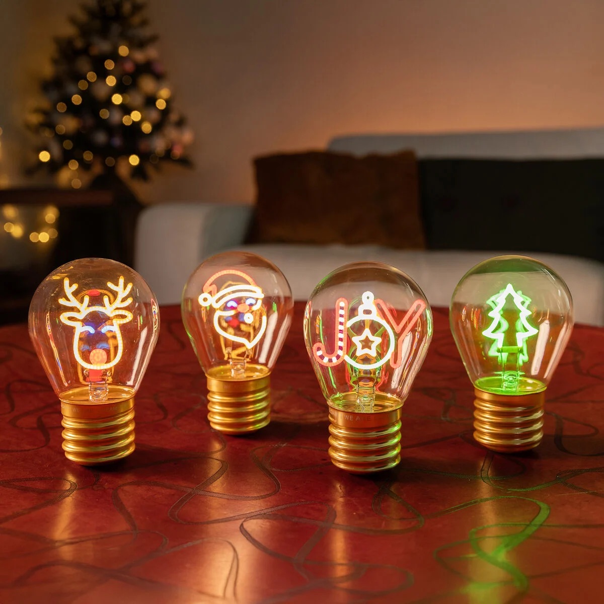 Legami Weihnachten 2025 Artikel Deko-Tischlampe in Glühbirnenform - Joy - Bulb Fiction