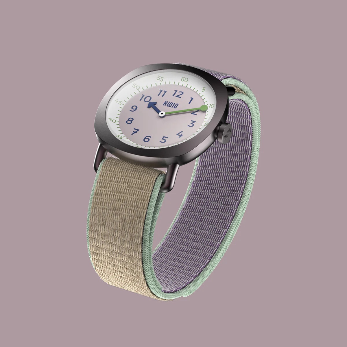 KWIO Tikk Armbanduhr für Kinder Cake Lila