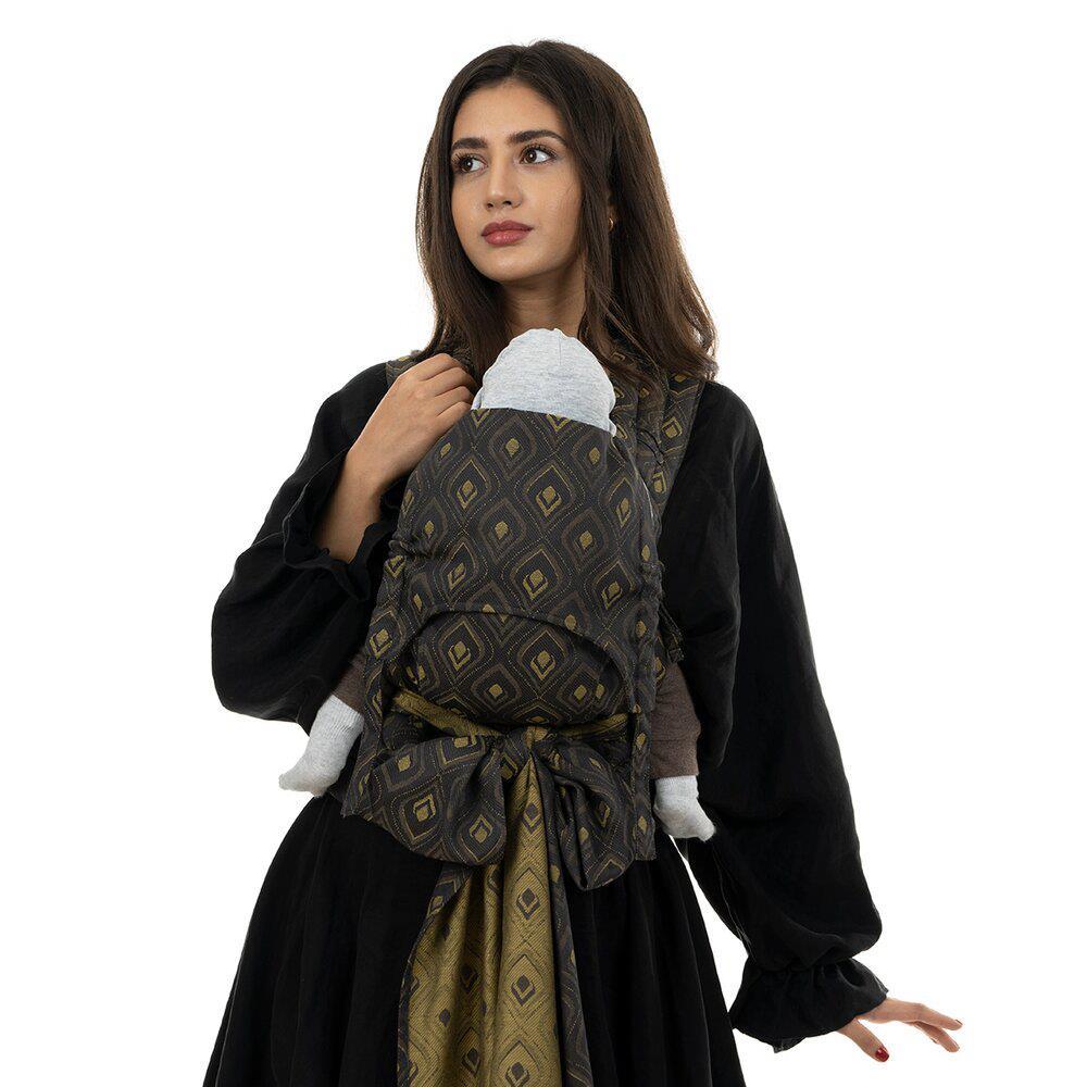 Fidella® Tragehilfe FlyClick Half-Buckle Babysize (56 - 86 cm /15 kg) 56 - 86 cm Baumwolle (kbA) Outer Space blue Fidella® Tragehilfe FlyTai MeiTai Peacock mitternachtsgold