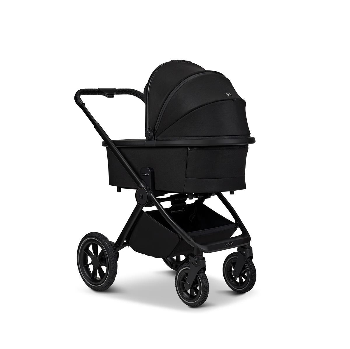 Moon PIÙ Kinderwagen SET onyx / chrome