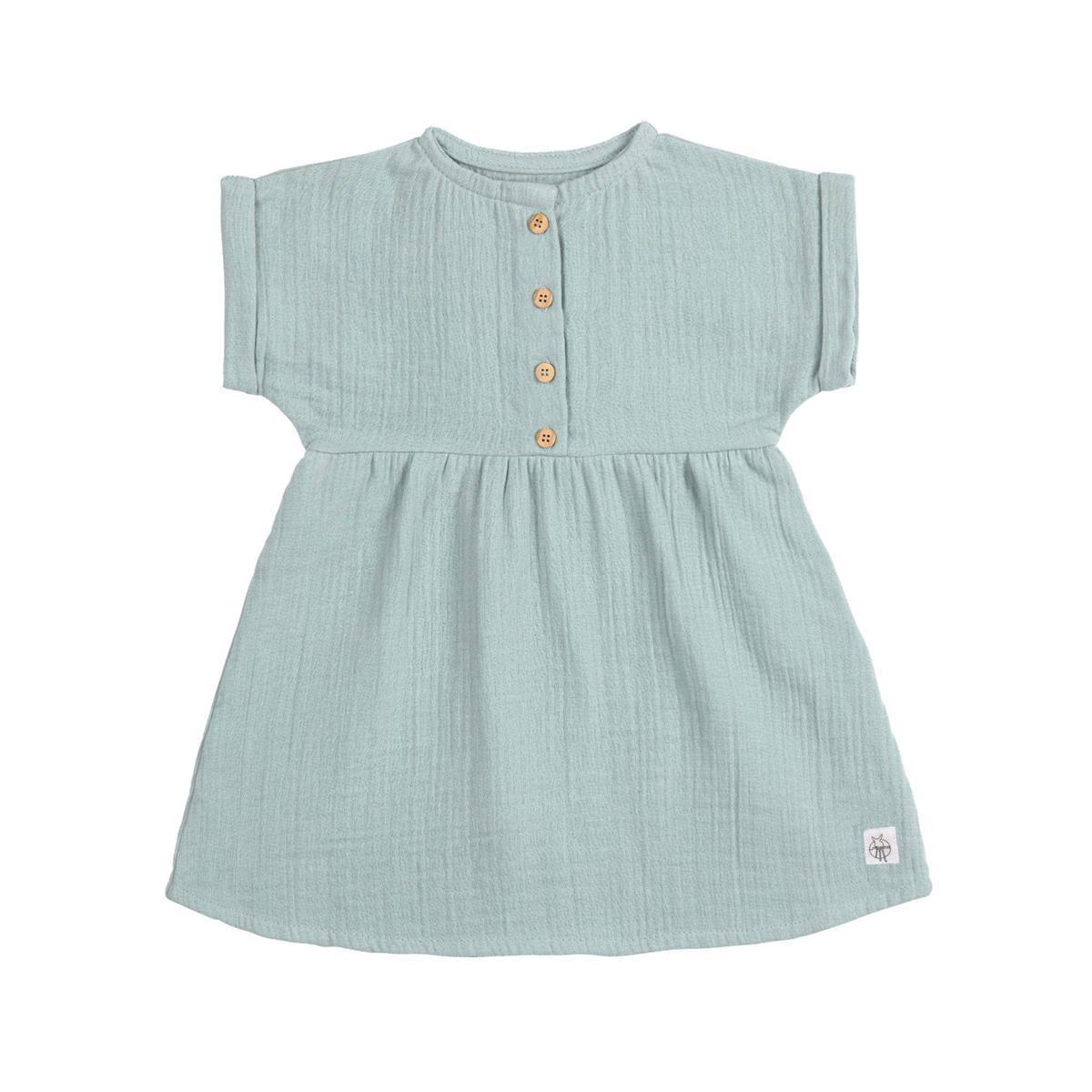 Lässig Kinderkleid - Bio Baumwolle Silbergrau 62/68 Lässig Kinderkleid - Bio Baumwolle Silbergrau 62/68