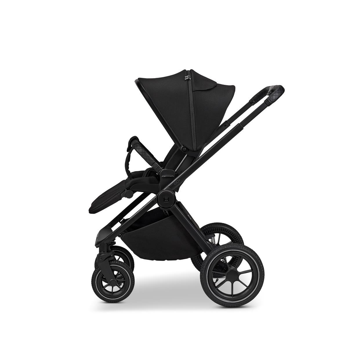 Moon PIÙ Kinderwagen SET onyx / chrome