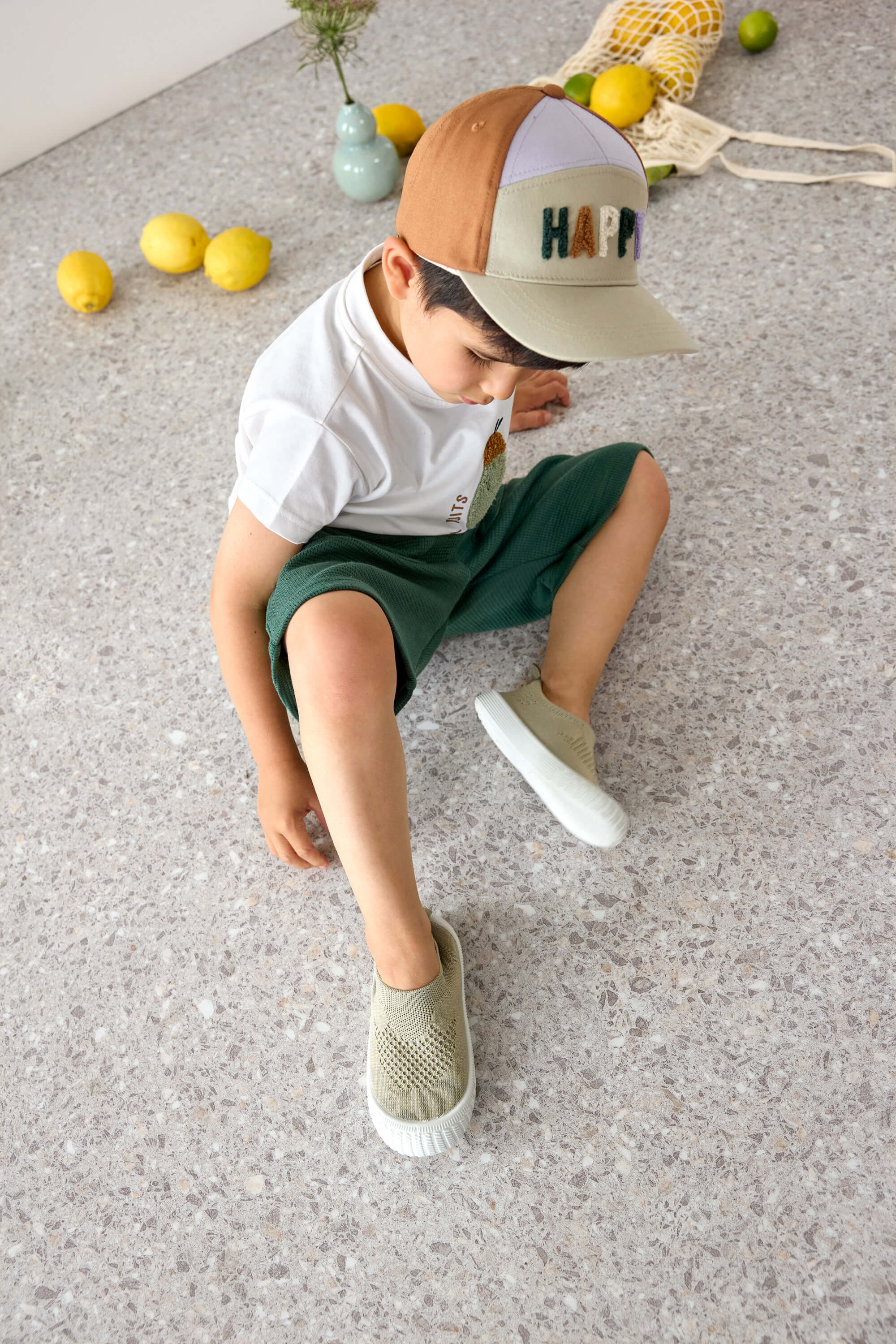 Lässig Basecap Kinder 48 (1-2 Jahre) Little Gang, Happy, Khaki Karamell