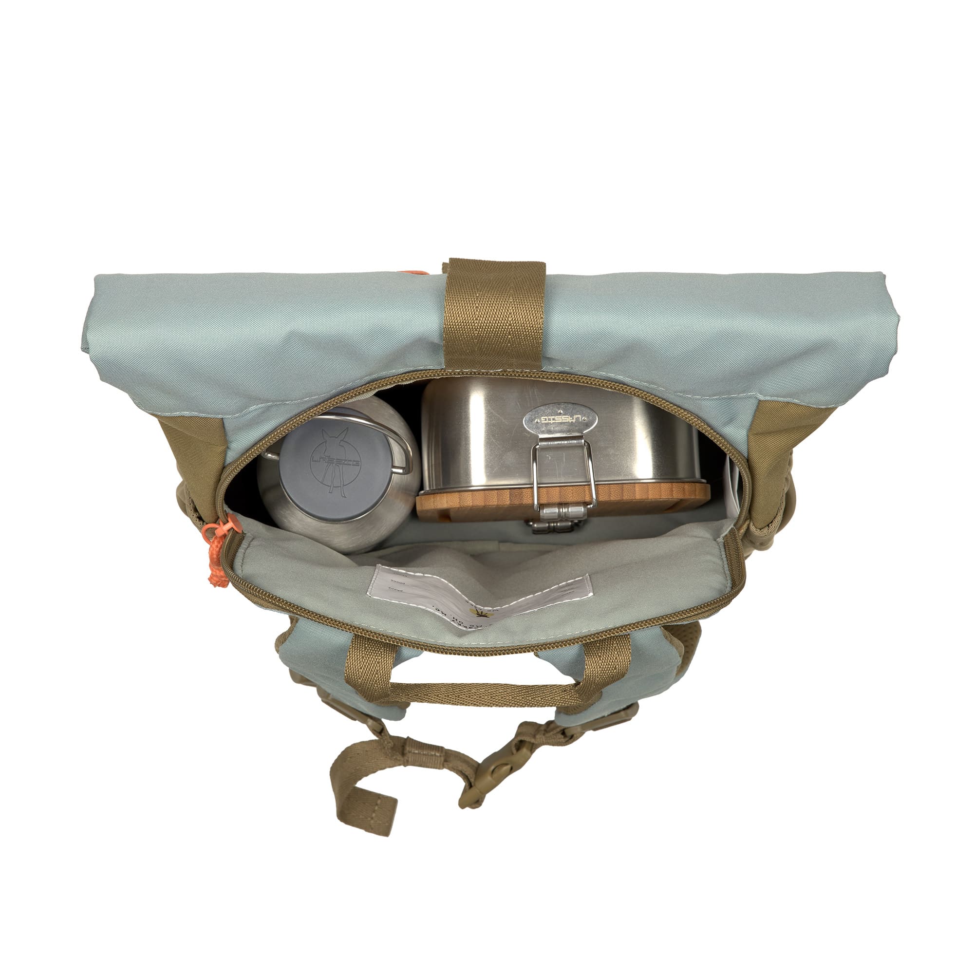 Lässig Kindergartenrucksack Rolltop Nature- Oliv