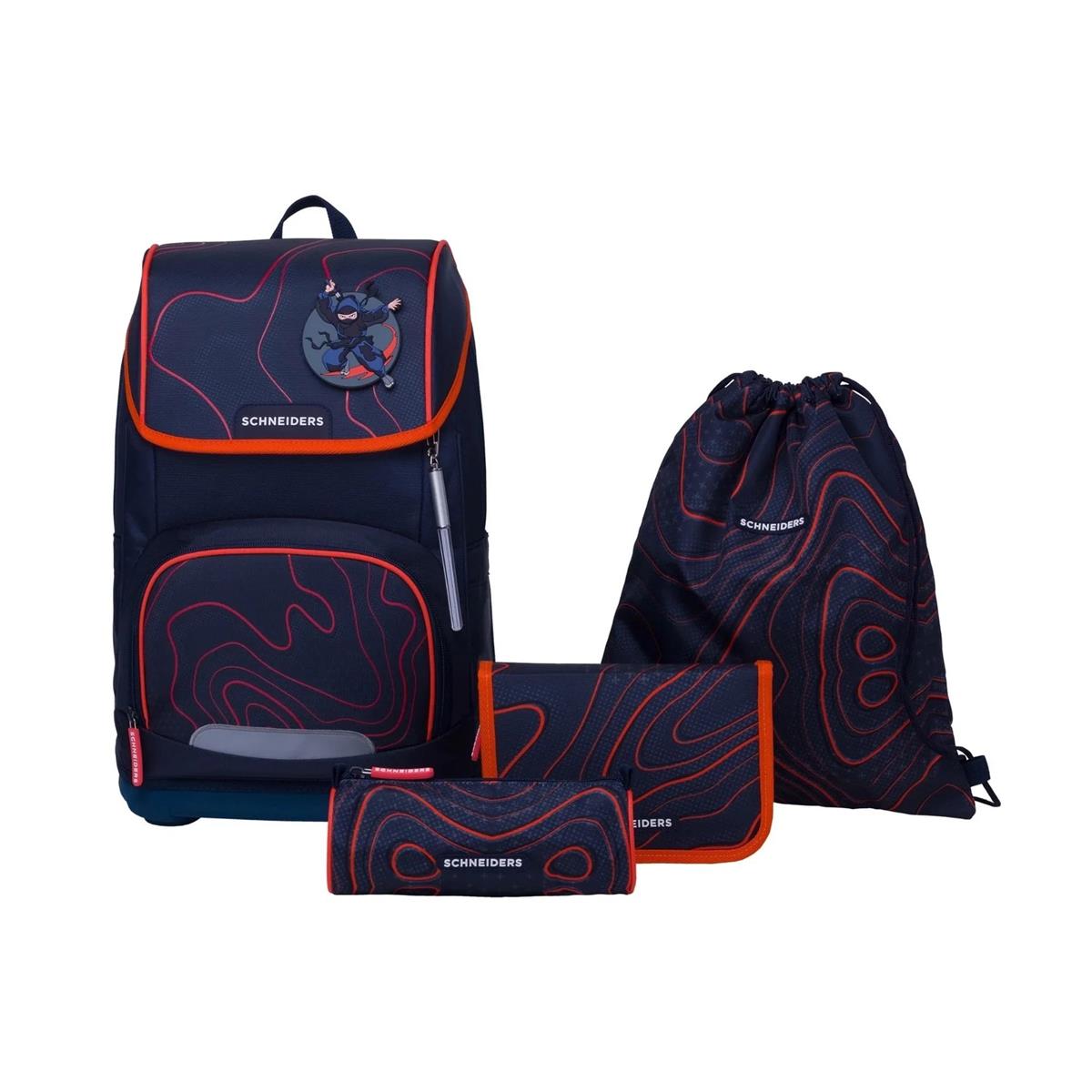 Schneiders Ergoplus Schulrucksack-Set 8-tlg. Ninja Revenge