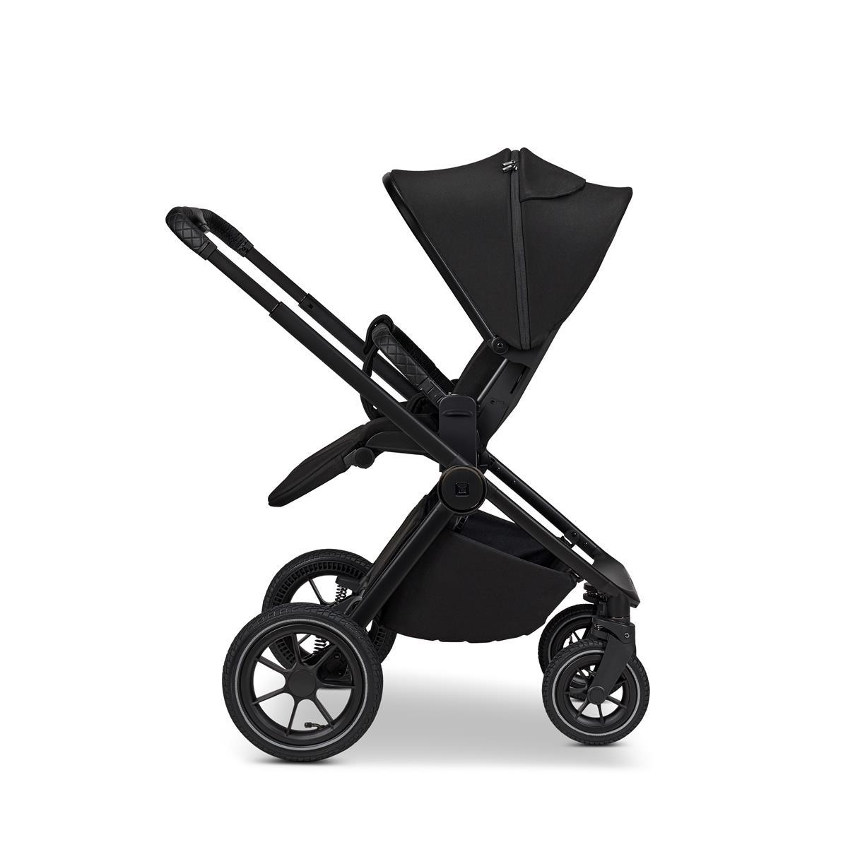 Moon PIÙ Kinderwagen SET onyx / chrome