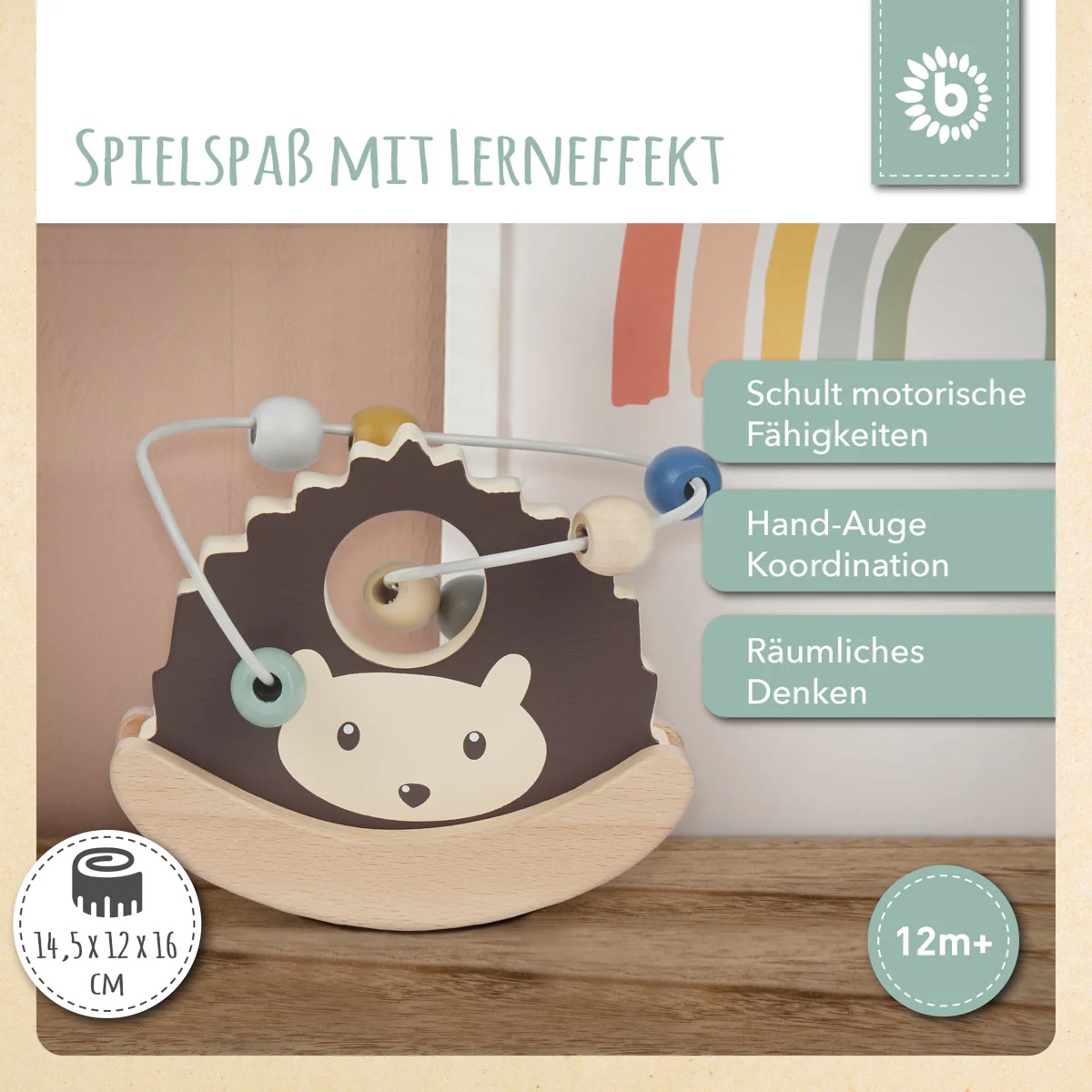 bieco Motorikschleife mit Wippe Igel bieco Motorikschleife mit Wippe Igel