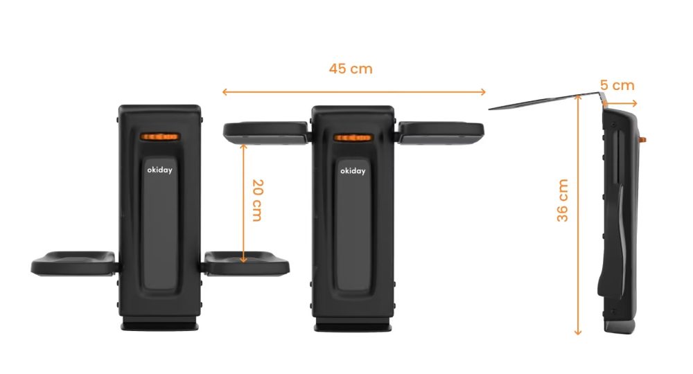 OKIDAY Fußstütze für Kinderautositze Orange OKIDAY Fußstütze für Kinderautositze Orange