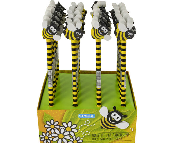 Stylex Bleistift mit Radiergummi-Topper Bienen BeeHappy