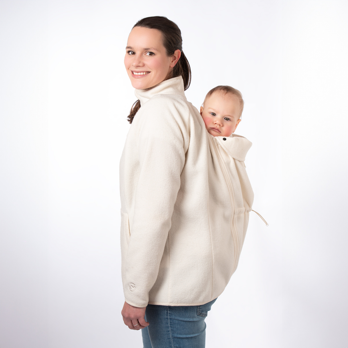 mamalila Fleece-Tragejacke Basel creme XS mamalila Fleece-Tragejacke Basel creme XS