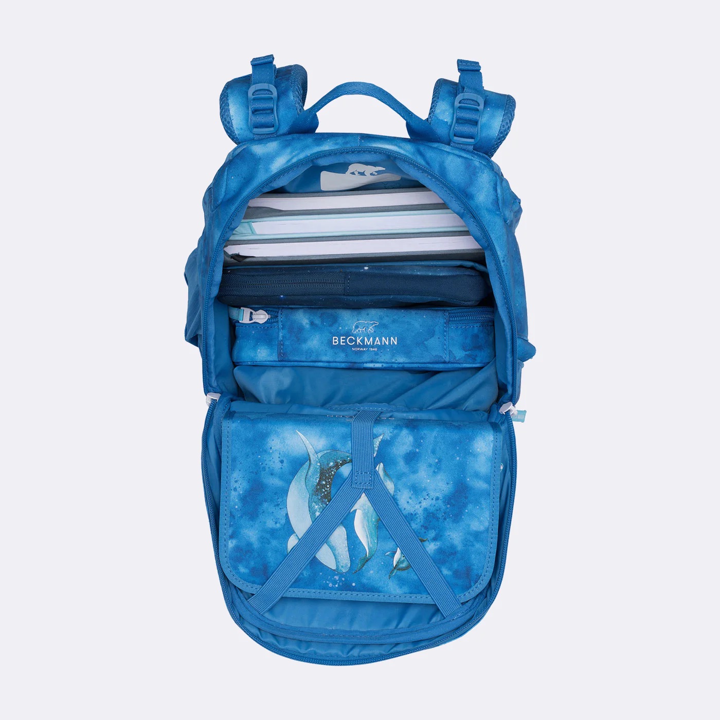 Beckmann Schulrucksack-Set Active Air FLX 6-teilig Ocean