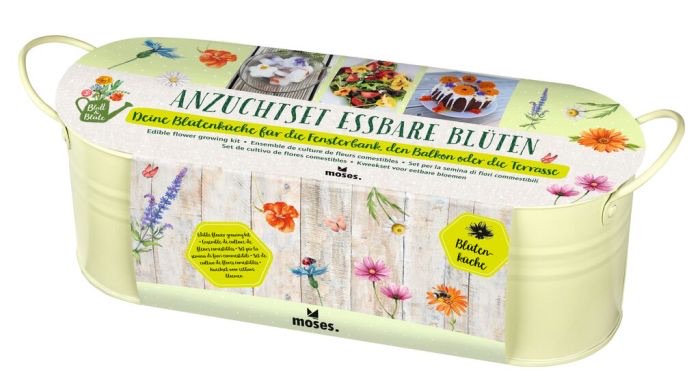 moses Blatt & Blüte Essbare Blüten in Zinkwanne Saatgut und Anzuchtsets