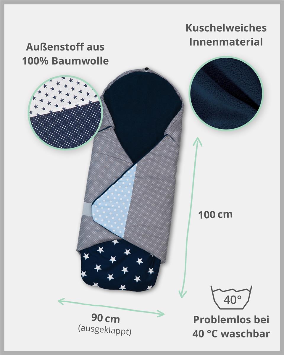 Ullenboom Einschlagdecke Ganzjährig Blau/Hellblau/Grau