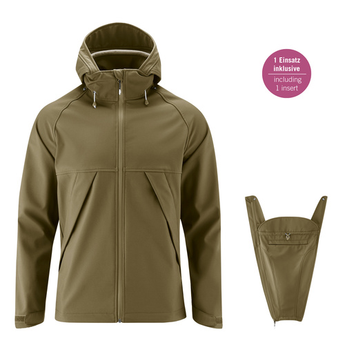 mamalila Softshell-Tragejacke für Männer Allrounder khaki S