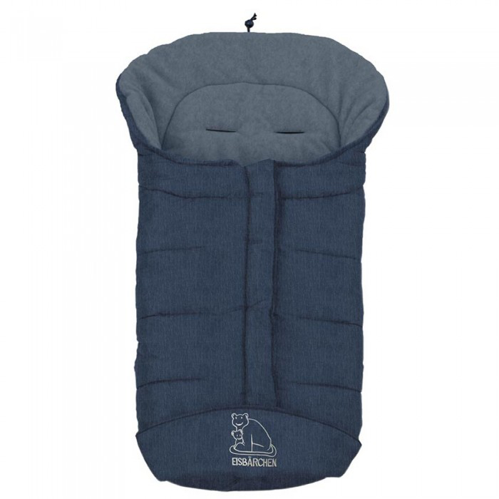 Heitmann Felle - Winterfußsack - Serie “Eisbärchen” - blau meliert