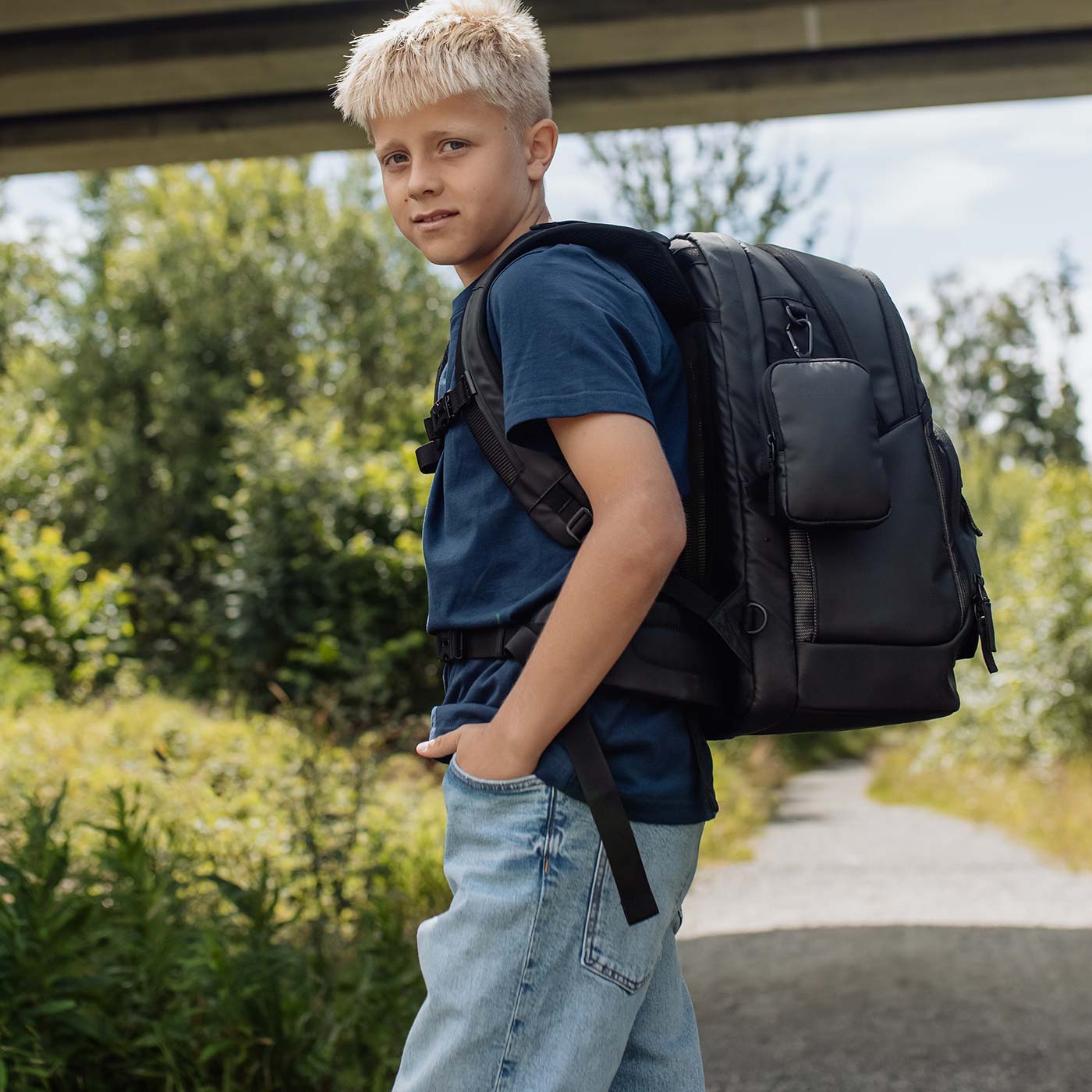 Beckmann Sport Air Schulrucksack Black Coated Beckmann Sport Air Schulrucksack Black Coated