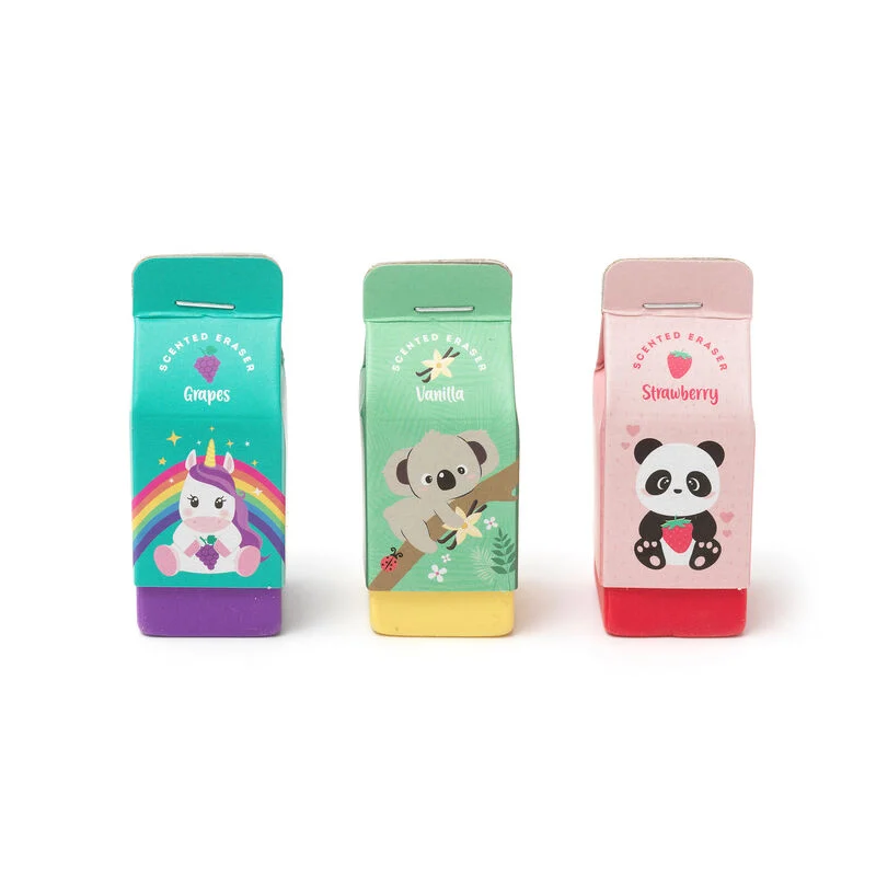 Legami Set aus 3 Radiergummis mit Duft - Yummy Yummy Koala / Einhorn / Panda