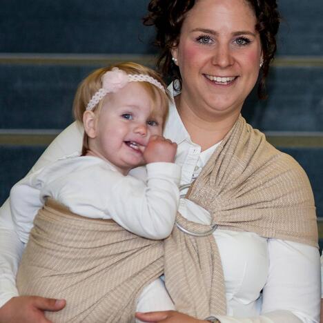 Storchenwiege Ring Sling Leo natur