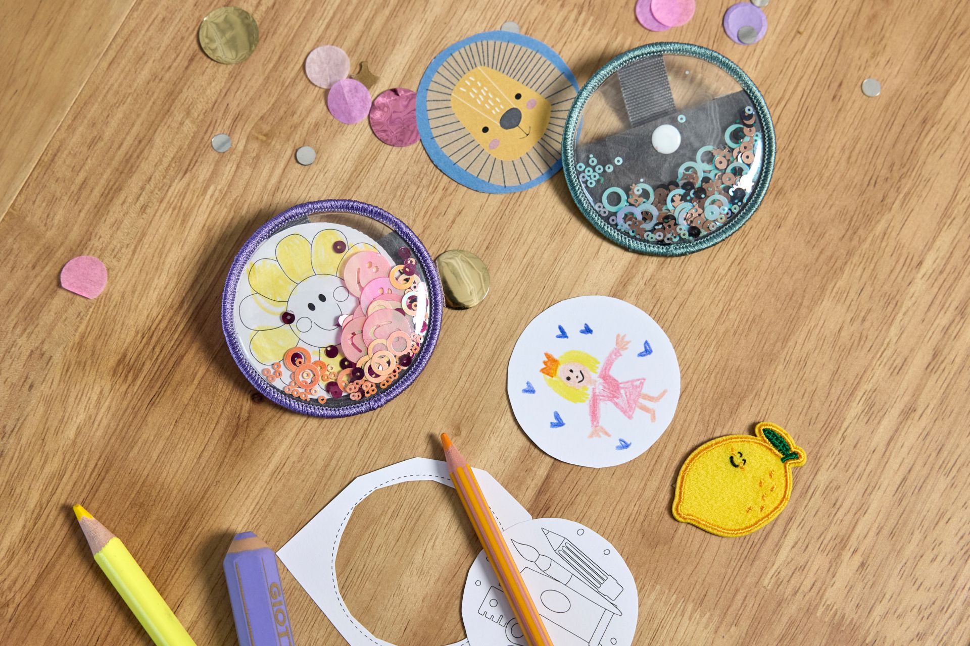 Lässig Patches Set DIY 2 Stk. lavender/peach