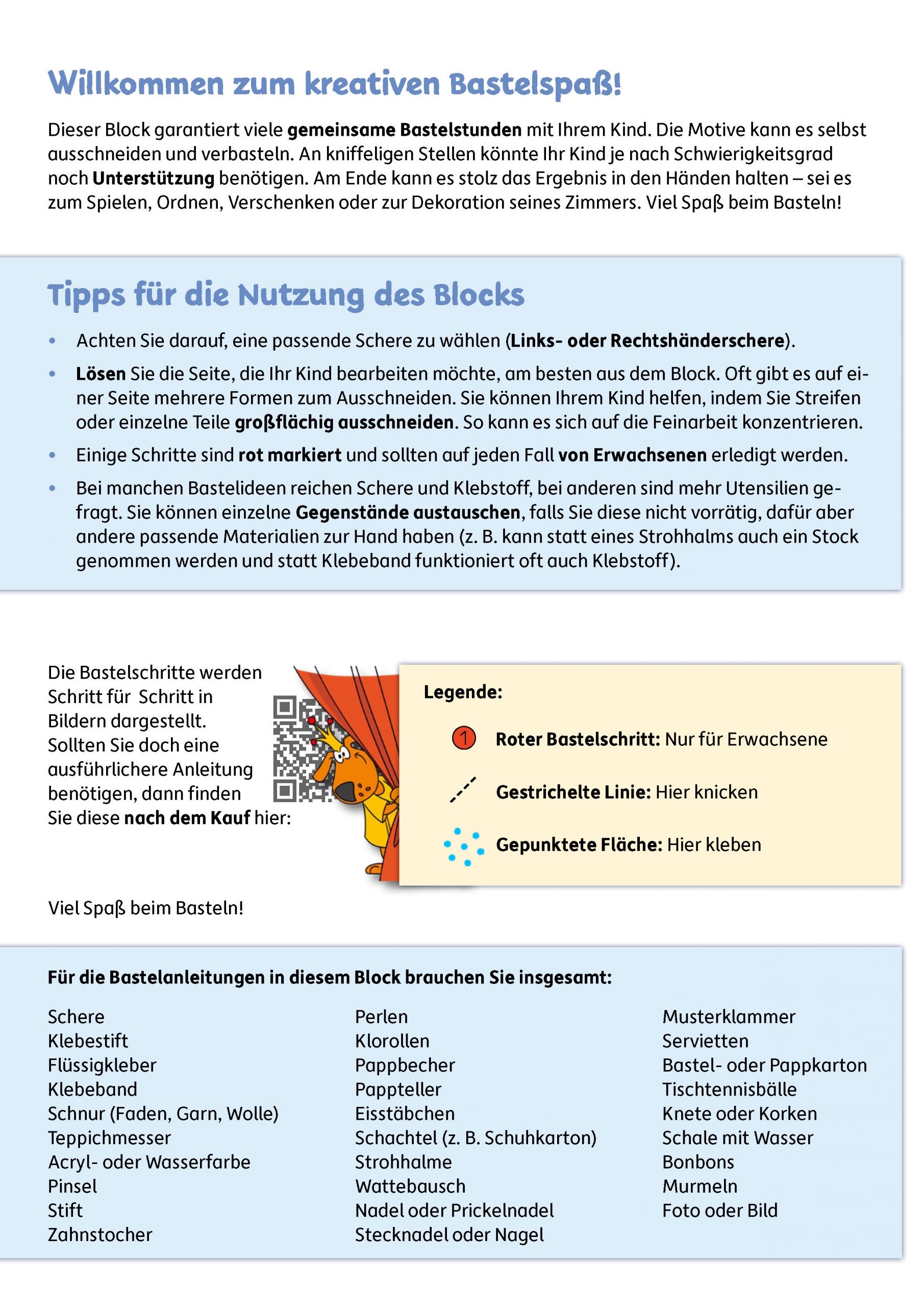 Hauschkaverlag Lass uns basteln - Bastebuch ab 5 Jahre Einhörner