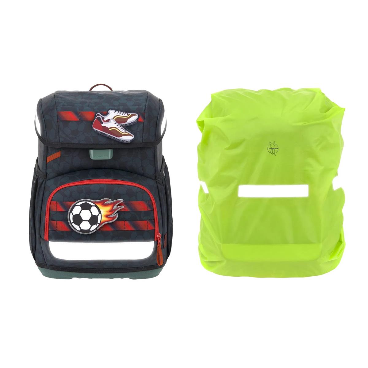 Lässig Schulranzen-Set Unique Light 2026 Fußball Dunkelblau