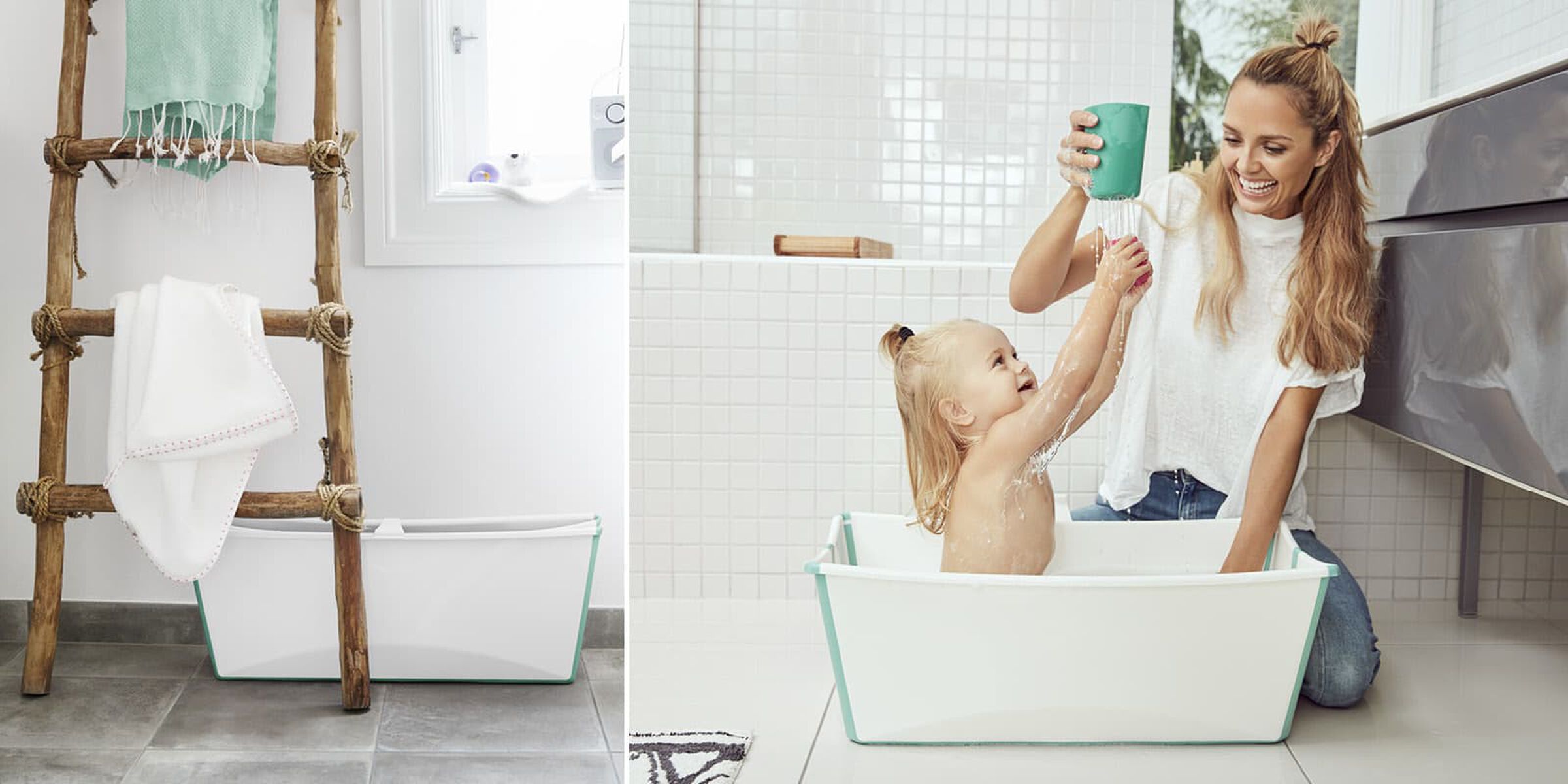 Stokke® Flexi Bath® Bundle (ohne Ständer) Transparent Beige