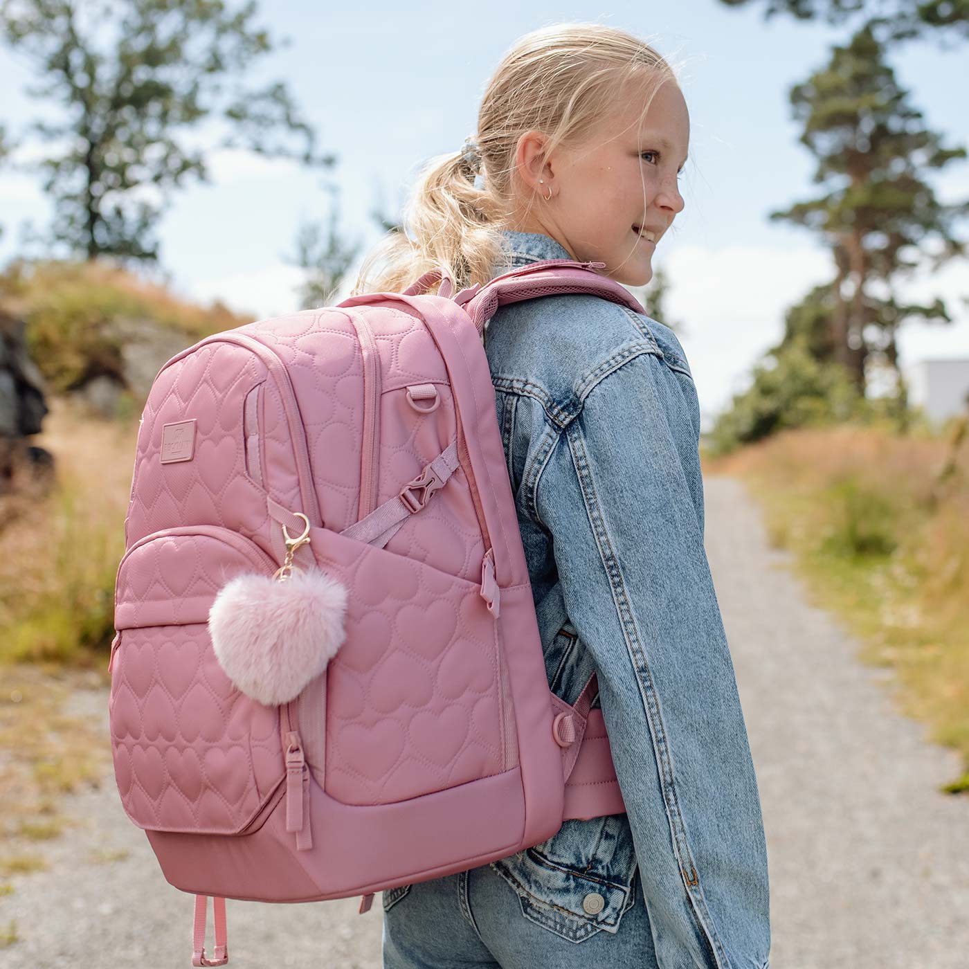 Beckmann Sport Air Schulrucksack Padded Heart Rose