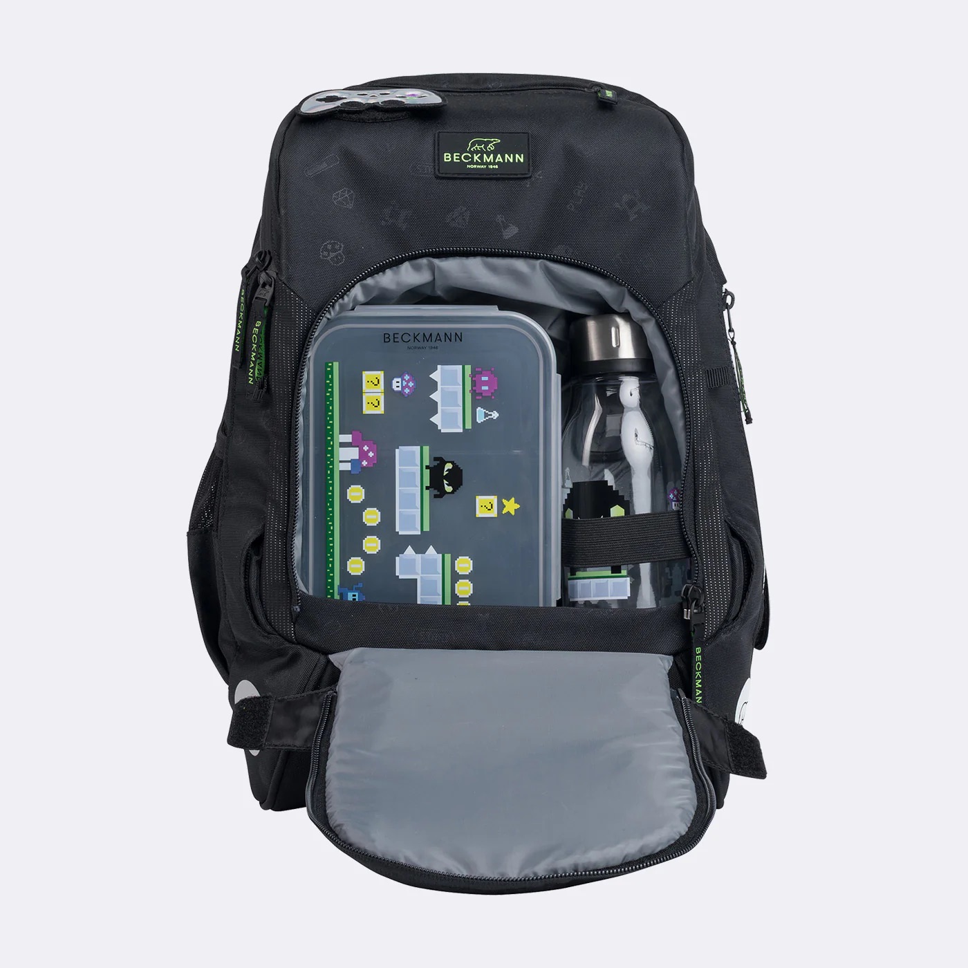 Beckmann Schulrucksack-Set Active Air FLX 6-teilig Pixel