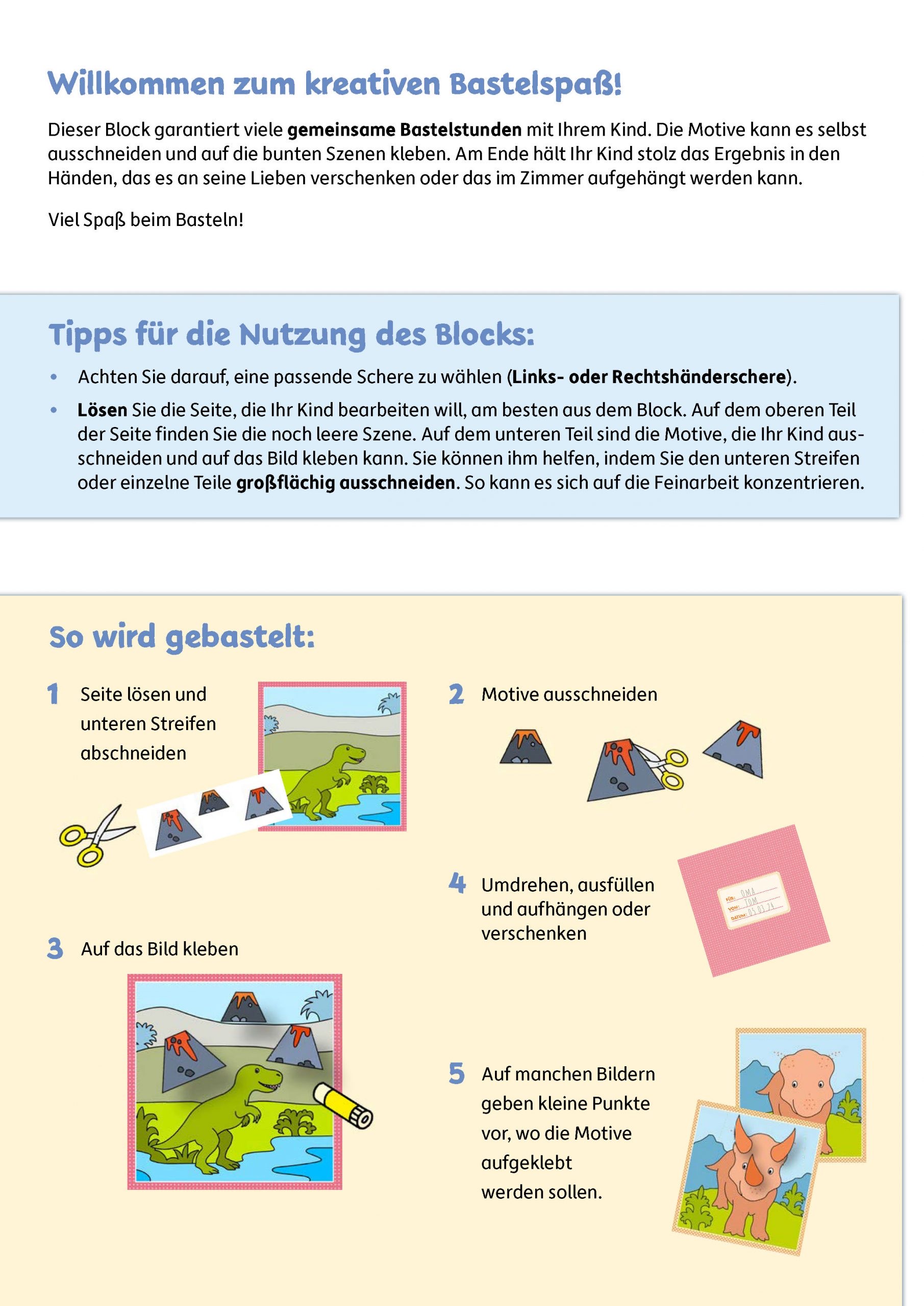 Hauschkaverlag Lass uns basteln – Ausschneiden und Kleben ab 3 Jahre Dinosaurier Hauschkaverlag Lass uns basteln – Ausschneiden und Kleben ab 3 Jahre Dinosaurier