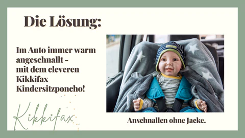 Kikkifax Kindersitzponcho aus Fleece Lovely Mint Kikkifax Kindersitzponcho aus Fleece Lovely Mint