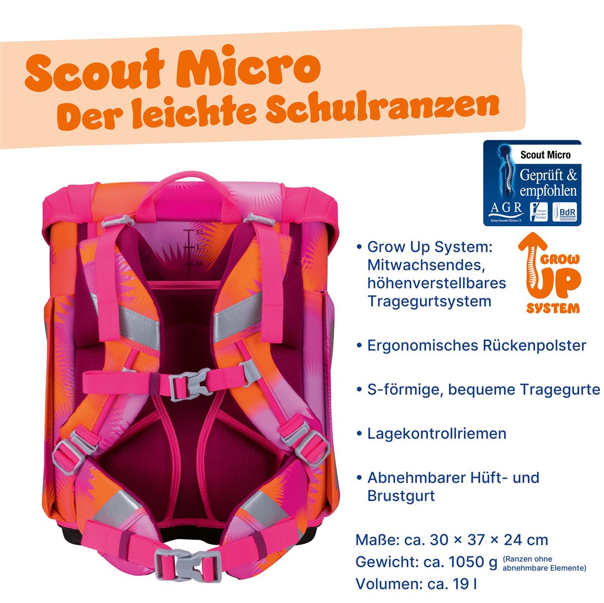 Scout Schulranzenset Micro Florida Sunset Scout Schulranzenset Micro Florida Sunset