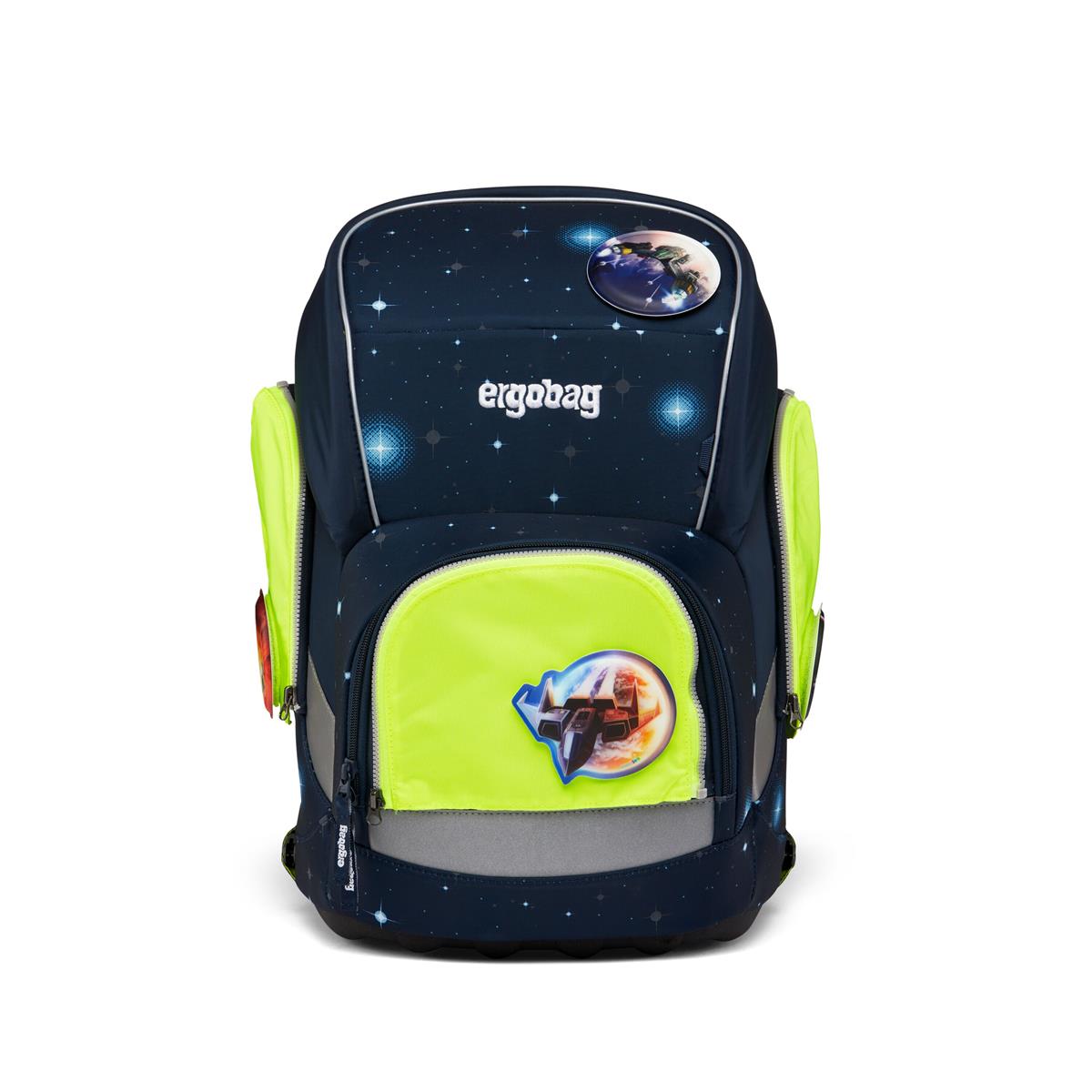 ergobag Fluo LED Zip Set Seitentaschen Gelb