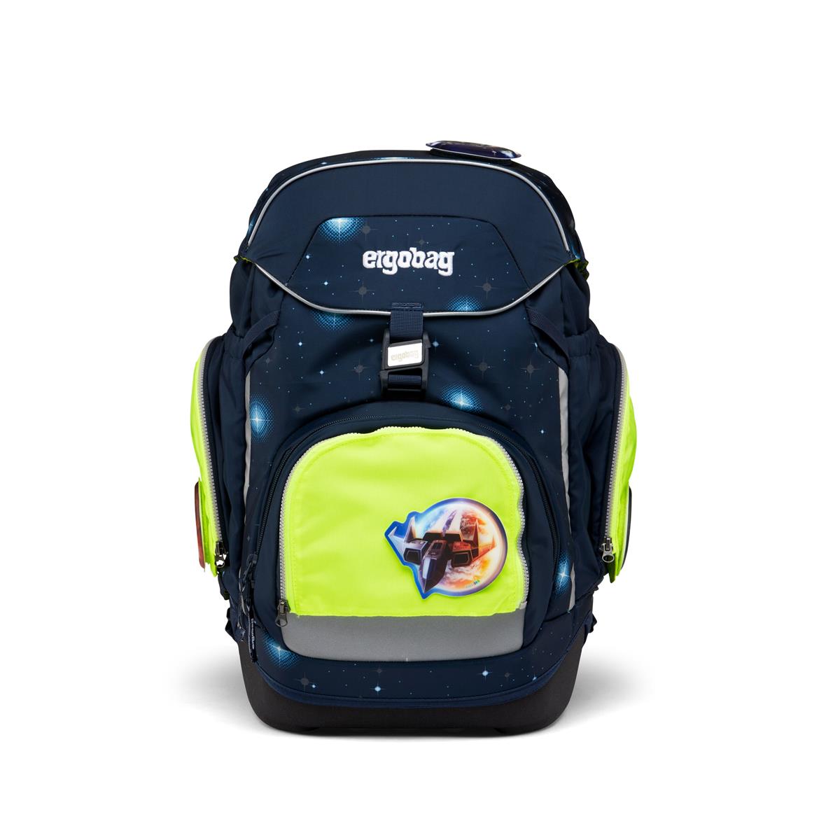 ergobag Fluo LED Zip Set Seitentaschen Gelb