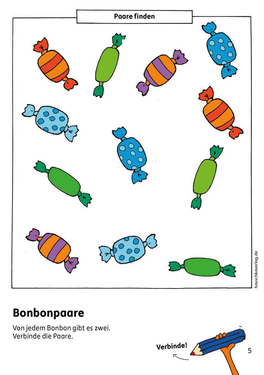 Hauschkaverlag Kindergartenblock ab 4 Jahre Rätselspaß, Konzentration und Logik