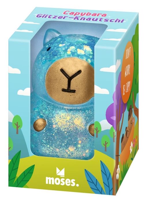 moses Capybara Glitzer-Knautschi Blau