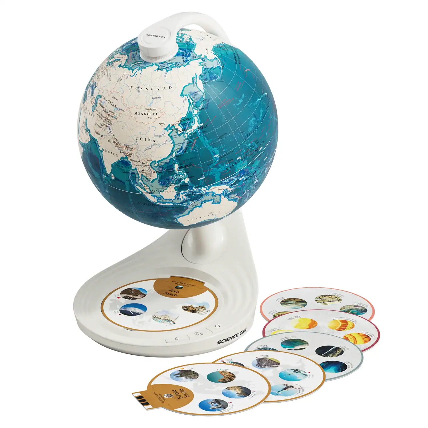 Topbright Science Can Science can Die Erde mit leuchtendem Kern & Quiz für Kinder