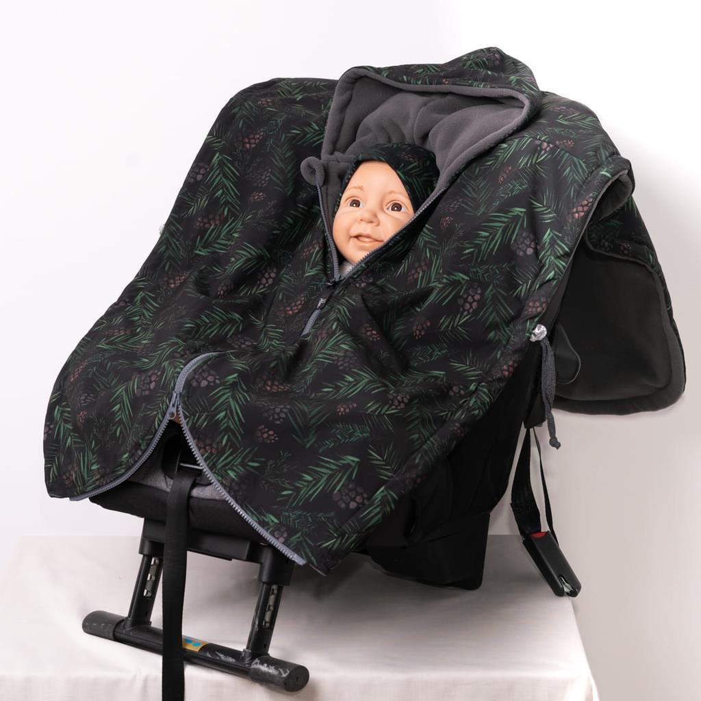 Patulove Softshellcover / Poncho - grau melliert Patulove Softshellcover / Poncho - grau melliert