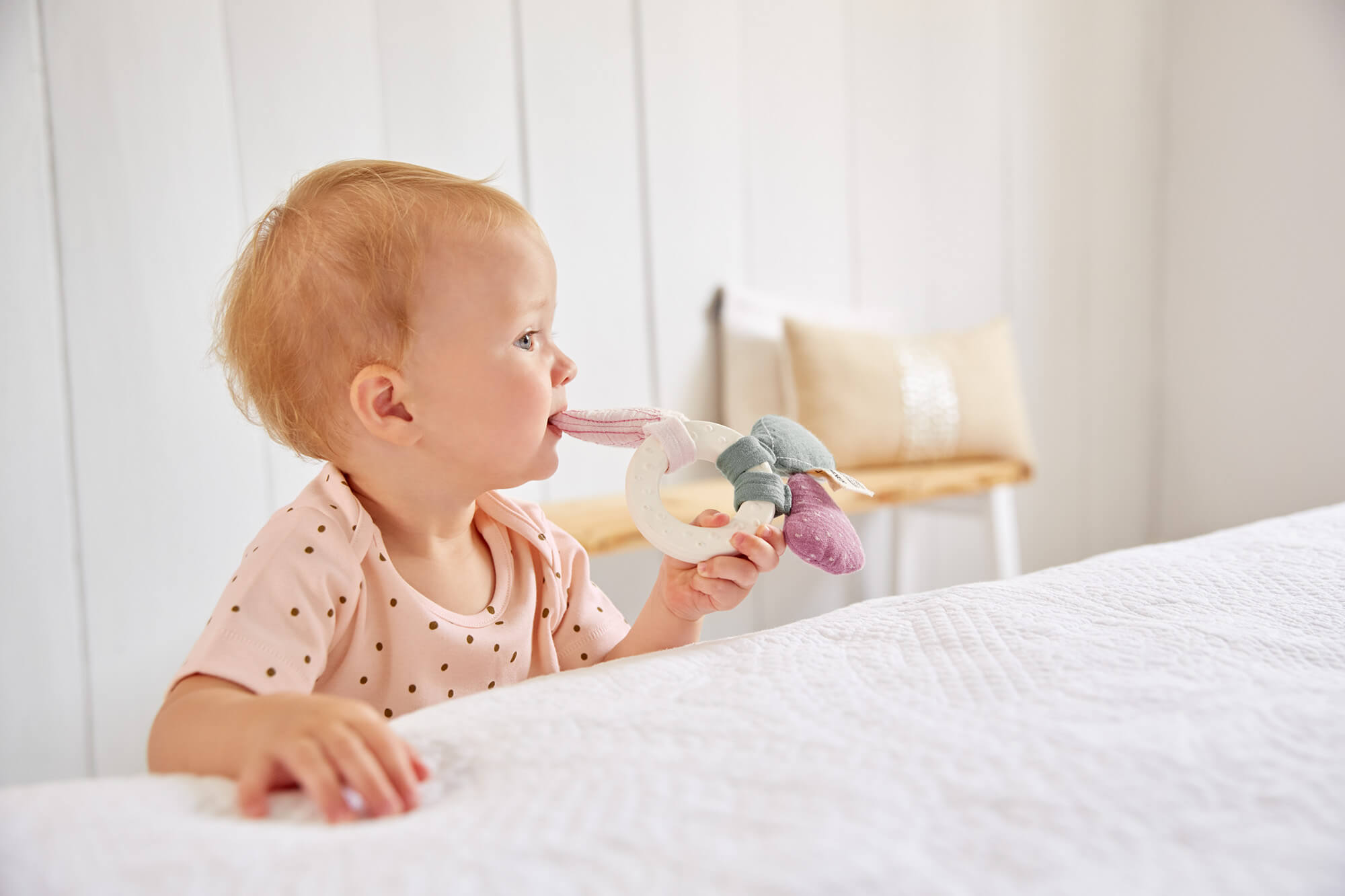 Lässig Teether "Ring" Natural Rubber Butterfly