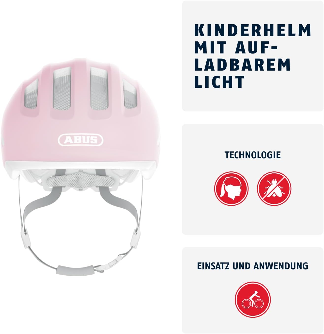 ABUS SMILEY 3.0 ACE LED 50-55 cm (M) pure rose ABUS SMILEY 3.0 ACE LED 50-55 cm (M) pure rose