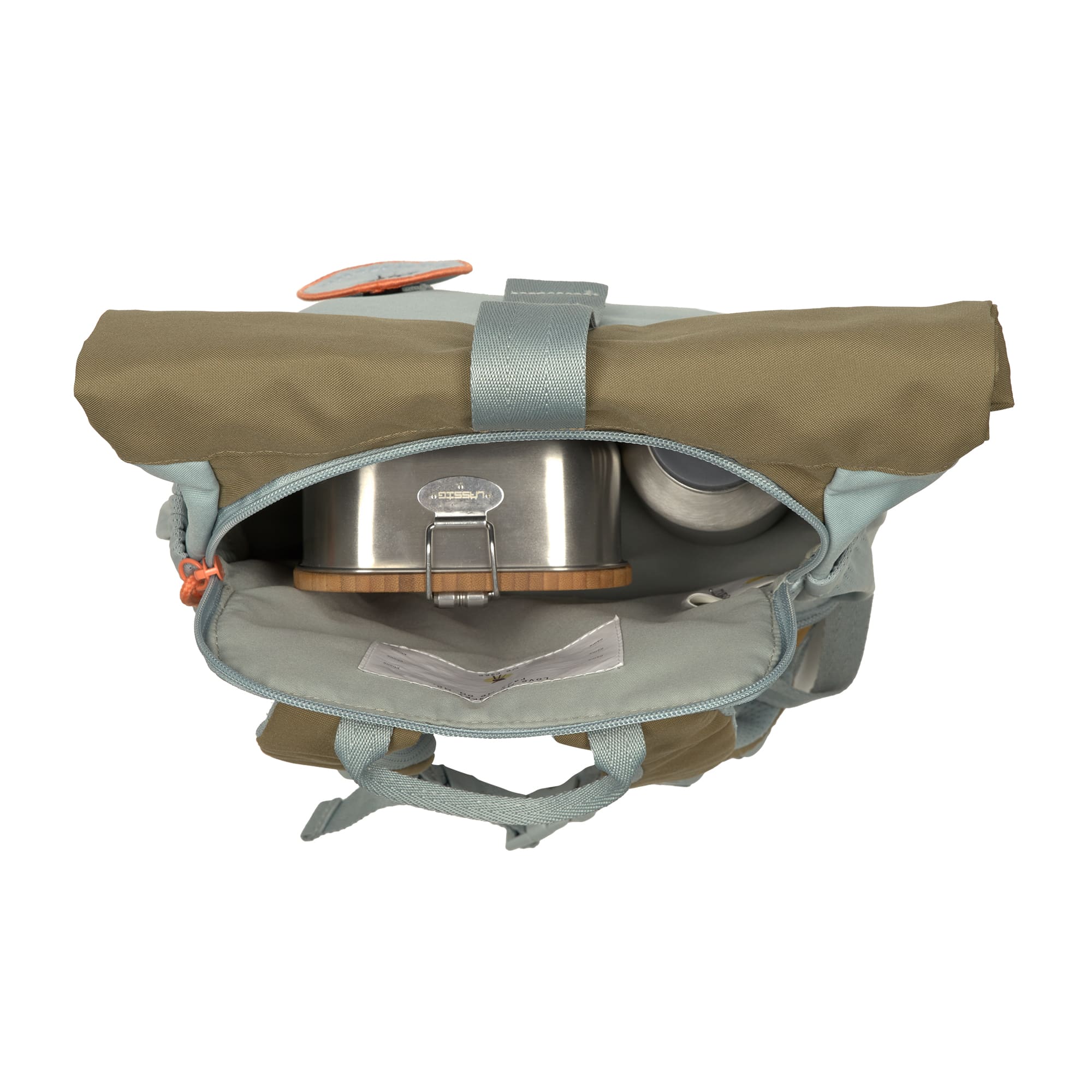 Lässig Kindergartenrucksack Rolltop Nature- Hellblau