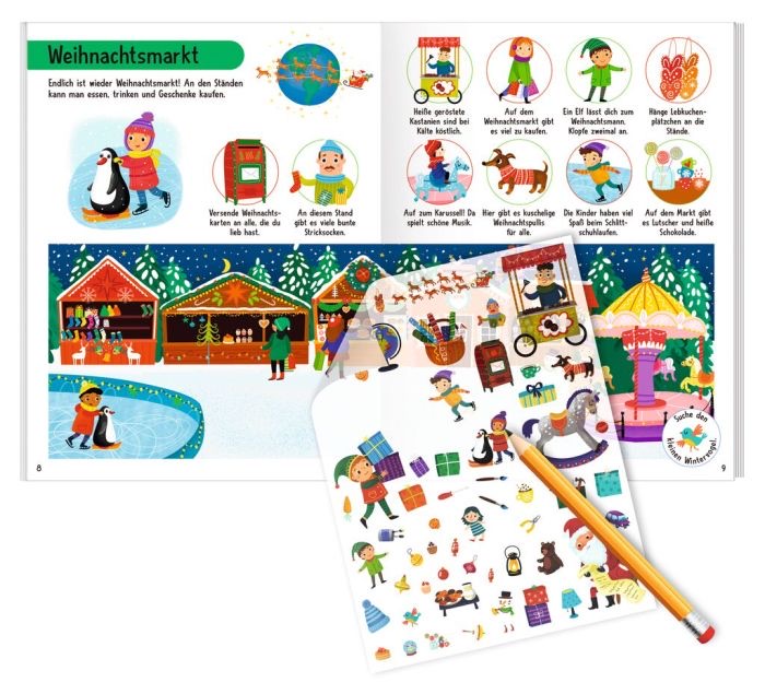 moses Mein magisches Rubbelsticker-Buch Weihnachten