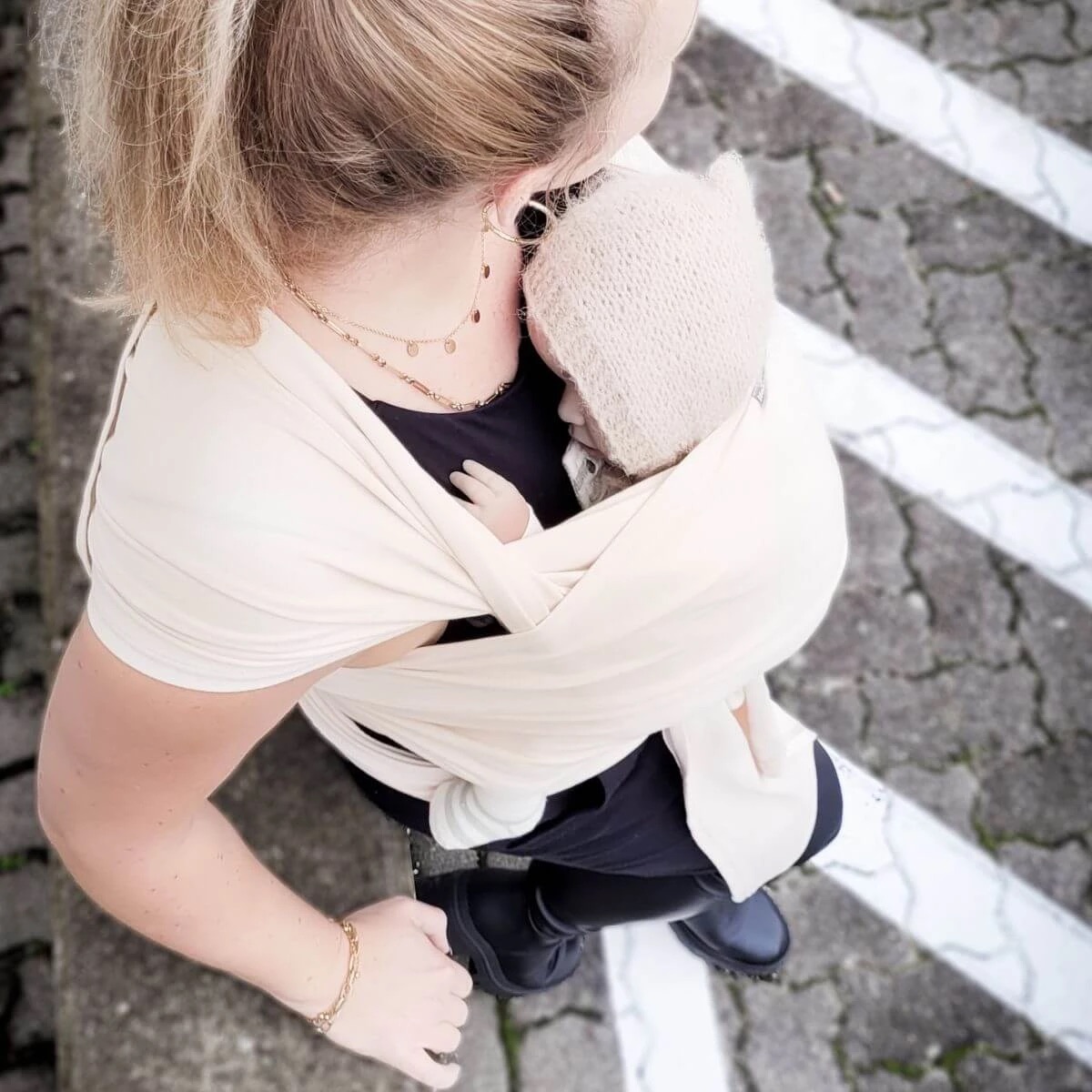 Hoppediz elastisches Tragetuch Creme Hoppediz elastisches Tragetuch Creme