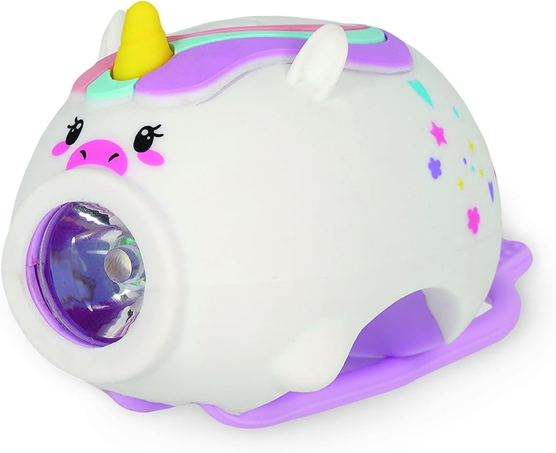 Legami Wiederaufladbare Frontleuchte mit 3 Lichtmodi und 5 Klingeltönen Einhorn