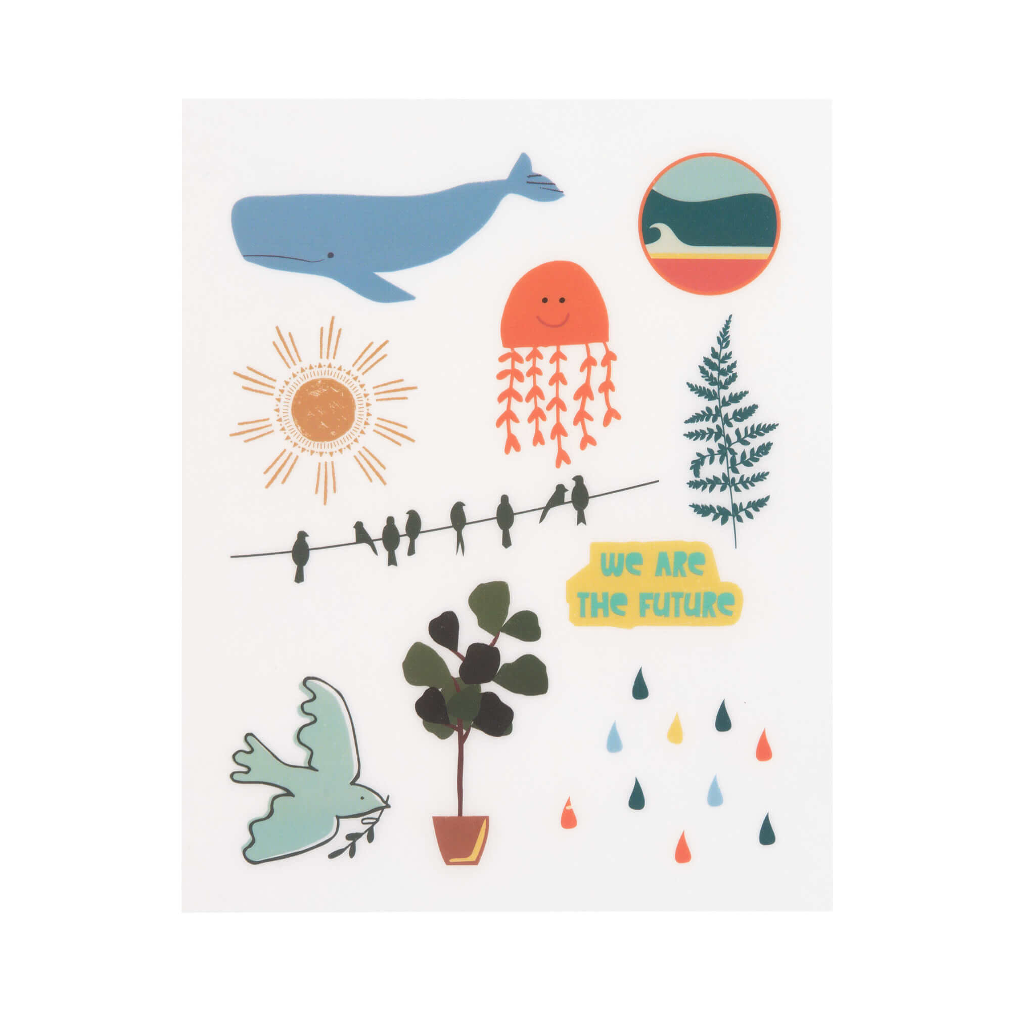 Lässig Rub on Transfer-Sticker (2 Stk) Planet