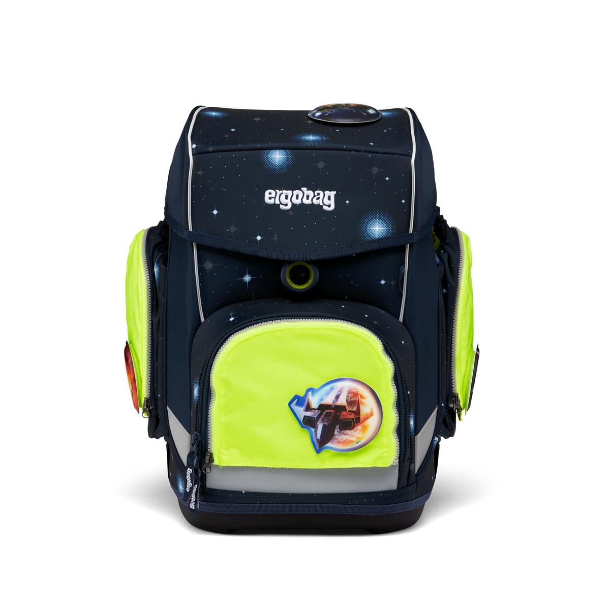 ergobag Fluo LED Zip Set Seitentaschen Gelb