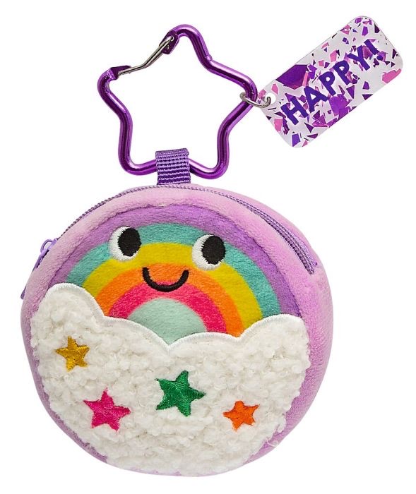moses Verlag Happy Day Plüsch-Täschchen mit Karabiner Regenbogen
