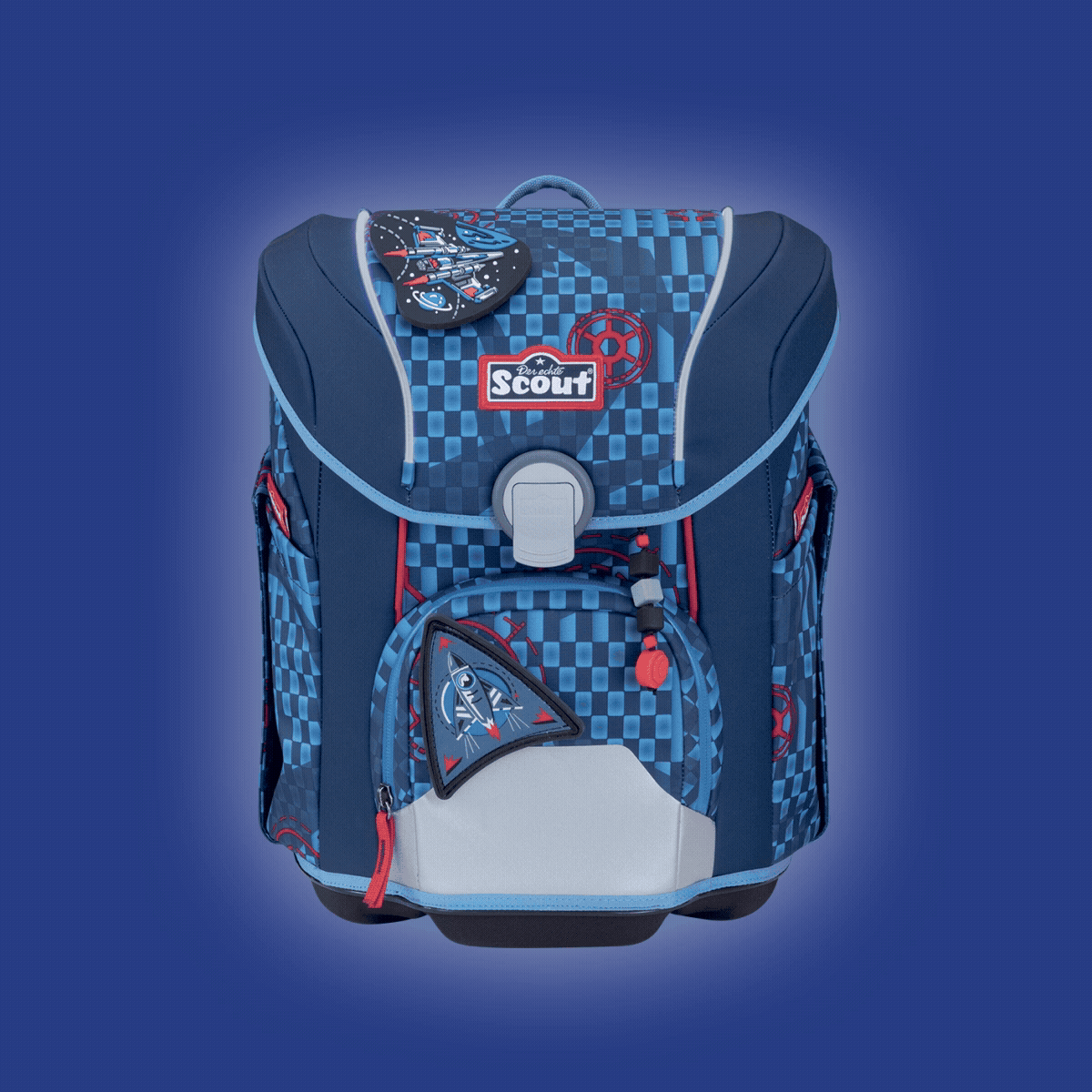 Scout Micro Schulranzen-Set 4-tlg. Safety Light Space Explorer 