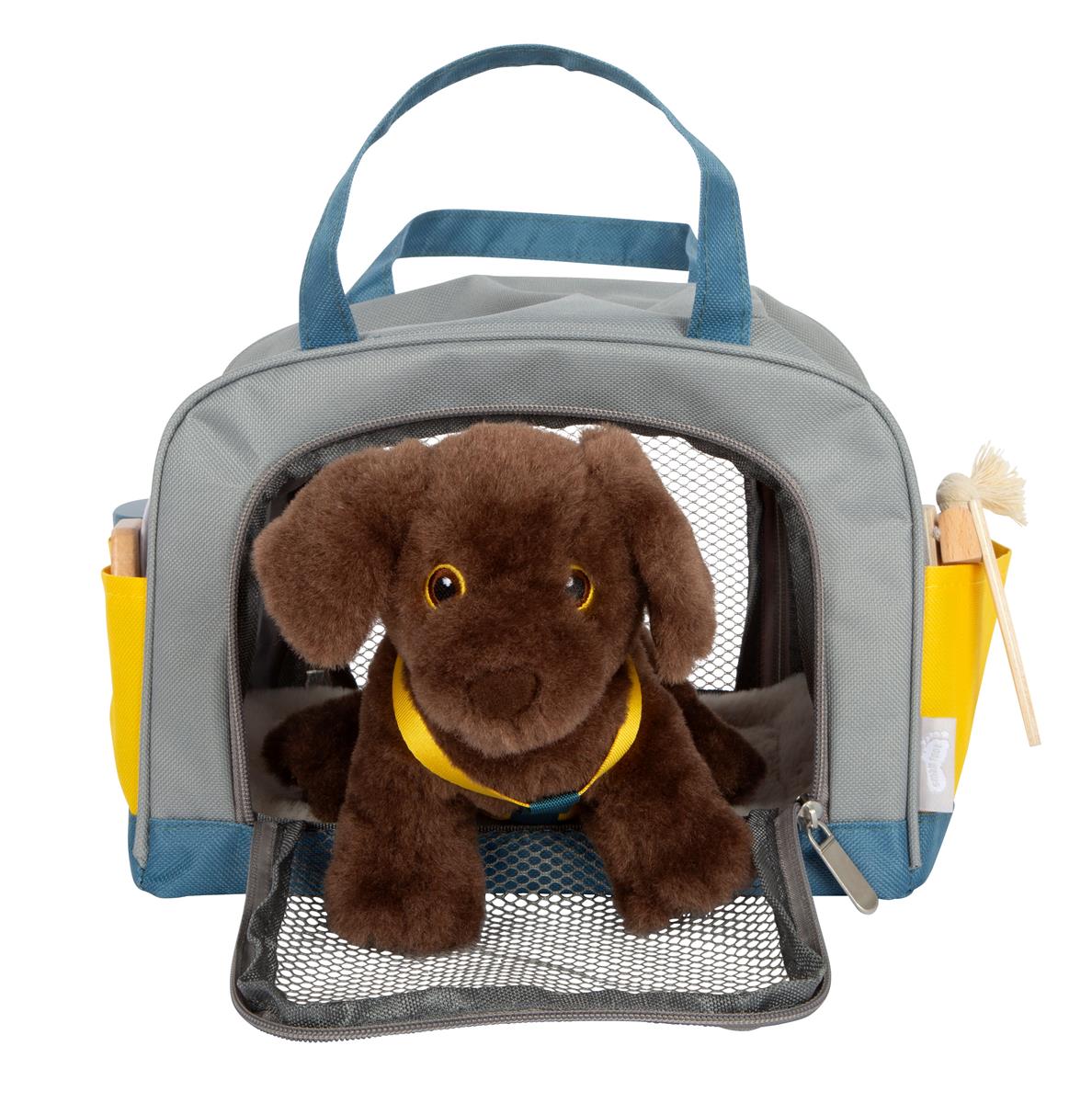 small foot Hund mit Tasche und Pflege-Set braun small foot Hund mit Tasche und Pflege-Set braun